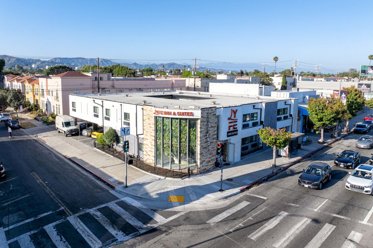 Aerial view of the LYFE INN & SUITES by AGA - Beverly Hills hotel exterior